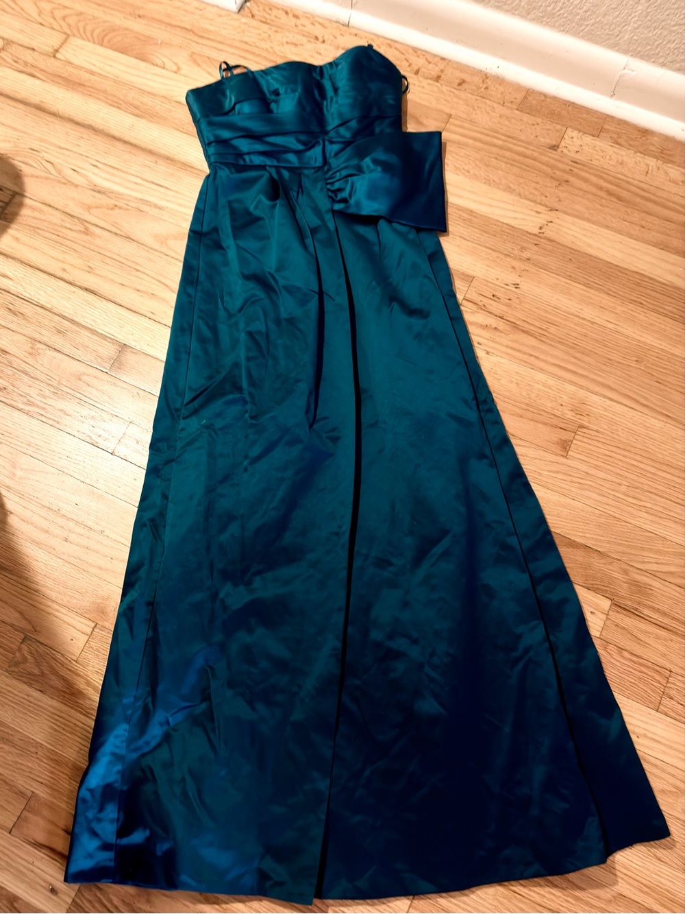 BCBGMaxAzria Deep Teal Satin Dress